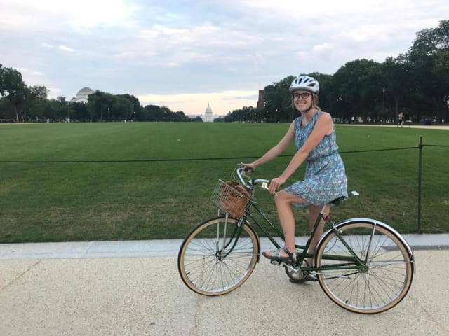 girl riding a bike